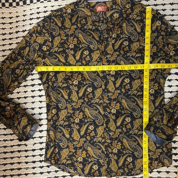 CONSEQUENCE Western paisley button down shirt Mens size M - Picture 7 of 9